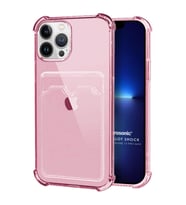 Microsonic Apple iPhone 13 Pro Max Card Slot Shock Kılıf Pembe
