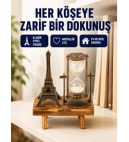 Dekoratif Kum Saati – Ahşap Malzeme, Hediyelik Masa Aksesuarı