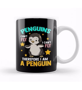 Cute Penguins Can't Fly I Can't Fly I Am A Penguin Kupa Bardak Porselen