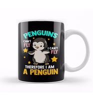 Cute Penguins Can't Fly I Can't Fly I Am A Penguin Kupa Bardak Porselen