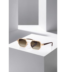 Polo Air Uv400 Korumalı Metal Çerçeve Plastik Sap Unisex Güneş Gözlük Gold Kahverengi Renk PLG-2102C5 (Kahverengi)