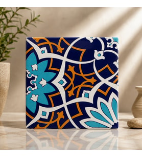 Armada Çini 20x20 Cm SP 202  Çiçek Desen Kütahya İznik Çini Karo