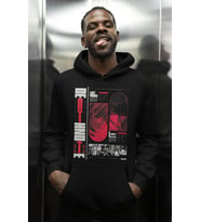 Özel Tasarım Death Note Baskılı Unisex Oversize Anime Dizi Karakter Hoodie
