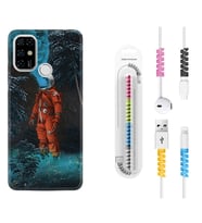Casper E30 F20 X20 Kılıf Kablo Koruma Spiral Silikon Astronot Smoke 1769