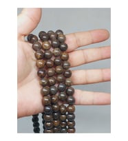 Bileklik Boy Bronzit Taşı Yarım Dizi 10mm (51344) (18CM UZUNLUĞUNDADIR)