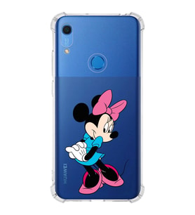 Huawei Y6s  Köşe Korumalı Antişok Kapak Minnie Mouse Tasarımlı Şeffaf  Kılıf