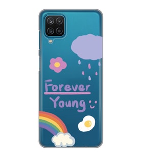 Samsung Galaxy M22 Uyumlu Forever Young Tasarımlı Şeffaf Telefon Kılıfı