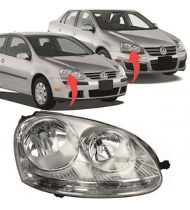 Vw Golf 5 Jetta Sağ Far Lambası İçi Nikelajlı 2005-2011
