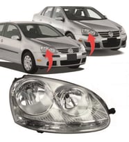 Vw Golf 5 Jetta Sağ Far Lambası İçi Nikelajlı 2005-2011