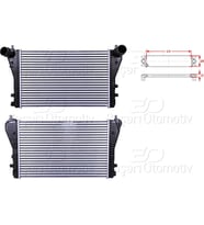 Volkswagen Jetta Golf 6 2009- Turbo Radyatörü Intercooler 615X405X32 1K0145803AF Wisco