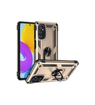 Samsung Galaxy M52 5g Kılıf Sofya Yüzüklü Silikon Kapak - Gold