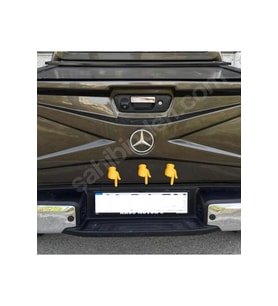 Mercedes X class arka plaka aydınlatma yuvaları