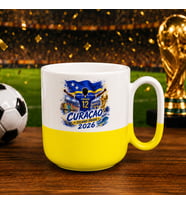 BK Gift Curaçao Taraftar Temalı 2026 Dünya Kupası Tasarımlı Sarı Joyful Kupa Bardak