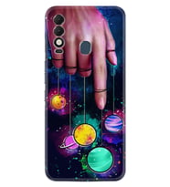 Spark 8T Kılıf Silikon Desen Özel Seri Finger planet 1740