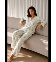 Night Kadın Desenli Basic [REDACTED]ış Pijama Takımı
