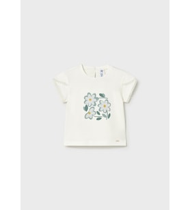 Mayoral Kız Bebek Baskılı Tshirt Krem