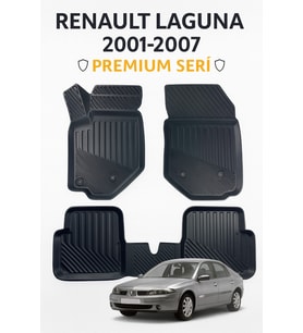 Renault Laguna 2001–2007 Uyumlu 3D Kauçuk Oto Paspas – Premium Seri