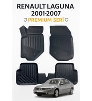 Renault Laguna 2001–2007 Uyumlu 3D Kauçuk Oto Paspas – Premium Seri