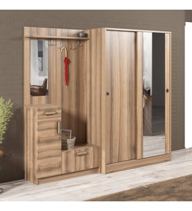 ABRE VM-36300 DORE CEVİZ VESTİYER PORTMANTO