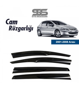 Cam Rüzgarlığı Peugeot 307 2001-2008 Mügen Tip Piano Black