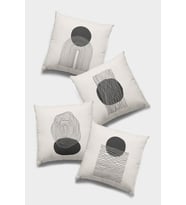 Füme Modern Çift Taraflı 4'lü Set Kırlent Kılıfı 4KR007