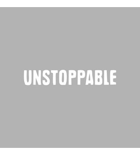 Unstoppable Araba Sticker siyah 17x3 CM (Beyaz)