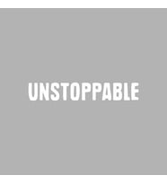 Unstoppable Araba Sticker siyah 17x3 CM (Beyaz)