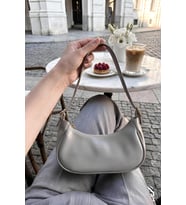 Fermuarlı Yan Toka Detaylı Trend Model Minimalist Kadın Kol ve Omuz Askılı Baget Çanta