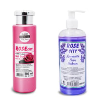 Rosecity %100 Doğal Gülsuyu 200 ml Alana Lavanta Sıvı Sabun Hediye 