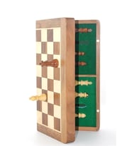 Mıknatıs Taşlı Ahşap Katlanabilir Kutulu Satranç Oyunu 35 Cm G224