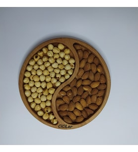 Yin Yang Ahşap Çerezlik Kahvaltılık