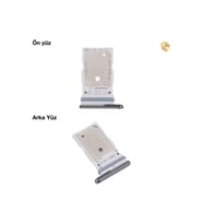 Samsung Galaxy S23 Ultra ile Uyumlu Sim İç Yuvası Çiftli Siyah Çiftli sim yuvası ikili sim tepsisi çiftli sim aparatı dual sim çekmecesi