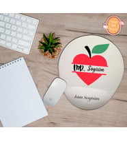 Kişiye Özel Mr (Bay) Yazılı Kalp Temalı Mouse Pad Bilek Destekli