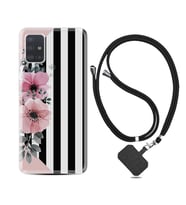 Samsung a71 A72 A73 A7 A9 2018 C7 C9 Kılıf Boyun Askılı Silikon Flowers 4 1390