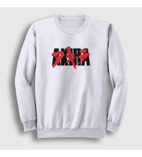 Presmono Unisex Beyaz Logo Anime Movie Film Akira Sweatshirt 453628tt (Beyaz)