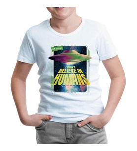 I Don't Believe in Humans Beyaz Çocuk Tshirt
