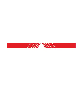 Araba Oto Yan Ayna Şeridi  Sticker 2 Set 4 Adet Kırmızı Renk 20CM