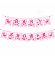 Baby Shower Banner Pembe