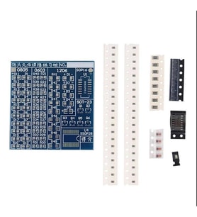 SMD bileşen lehimleme öğrenme kiti DIY kiti direnç diyot kondansatör