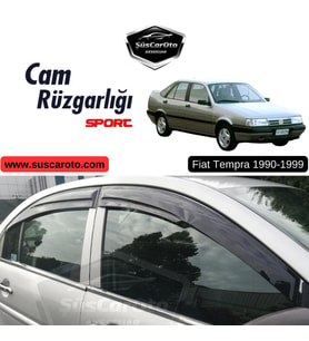 Fiat Tempra 1990-1999 Uyumlu Mugen Cam Rüzgarlığı Seti Piano Black 4'lü İthal