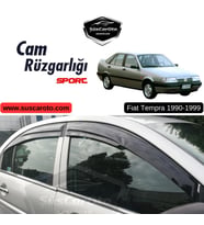 Fiat Tempra 1990-1999 Uyumlu Mugen Cam Rüzgarlığı Seti Piano Black 4'lü İthal