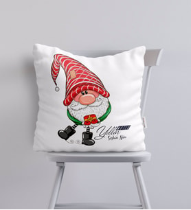 BK Gift Kişiye Özel Yılbaşı Mutlu Yıllar Tasarımlı Yastık-11