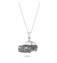 Siyah Mercedes Kolye RZ84 (Gümüş)