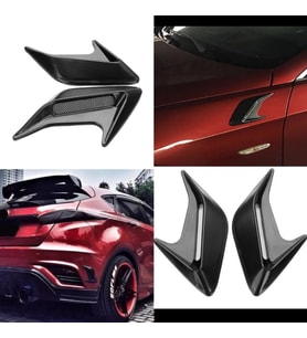 Üniversal Piano Black Kaput Çamurluk Venti Izgarası Sağ Sol 2 Adet Mini Scoop