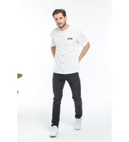 Erkek Bisiklet Yaka  New York Baskılı Tshirt SPR25TS29 (Ekru)