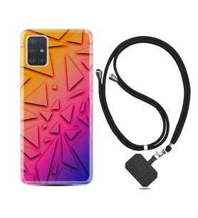 Samsung a71 A72 A73 A7 A9 2018 C7 C9 Kılıf Boyun Askılı Silikon Üçgenler 1635