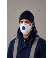 Ege FFP2 2403 Kubbeli Solunum Maskesi IsG Korumasi Kubbe Ventilli Tam Yüz Koruyucu Maske (STD)