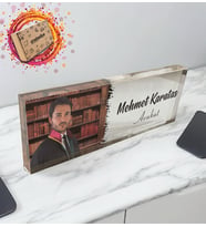 Kişiye Özel Kendin Tasarla Fotoğraflı Meslek Ünvan Masaüstü İsimlik Ofis Hediyesi