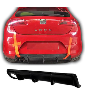 Seat Leon Mk2 Difüzör Difizör Plastik Parlak Siyah 2006 2007 2008 2009 Arka-bodykit-ek-karlık