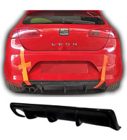Seat Leon Mk2 Difüzör Difizör Plastik Parlak Siyah 2006 2007 2008 2009 Arka-bodykit-ek-karlık